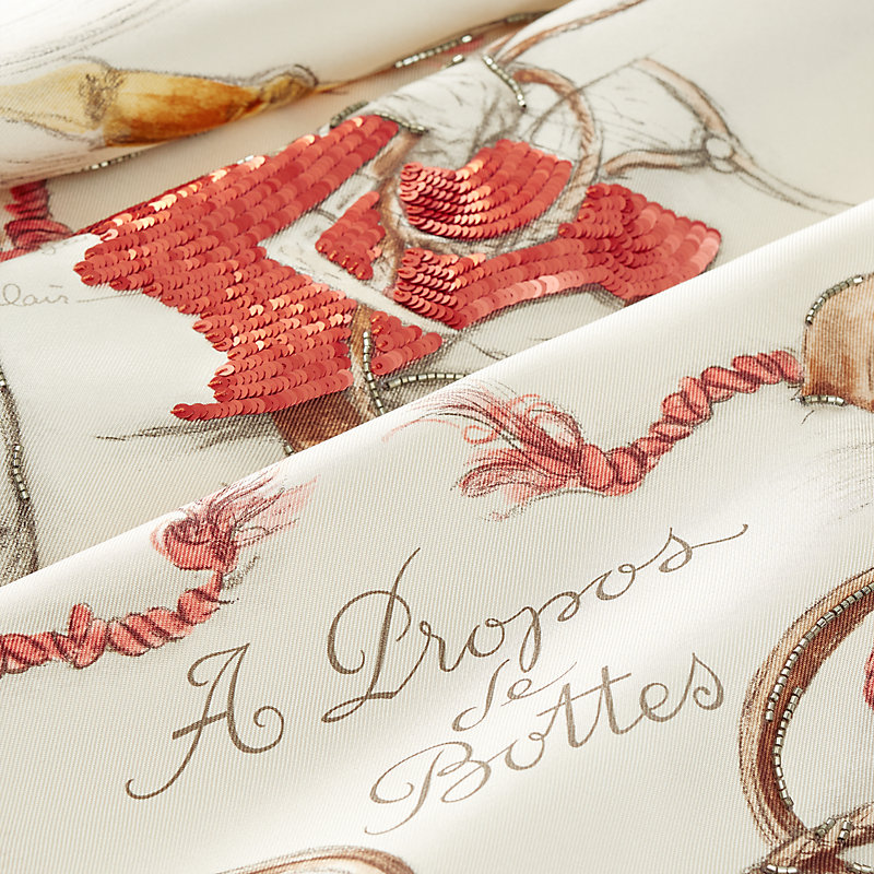 A propos de Bottes Exceptional embroidered scarf 90 | Hermès USA